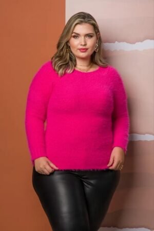 BLUSA GIULIANA MARQUES TRICOT PELUCIA