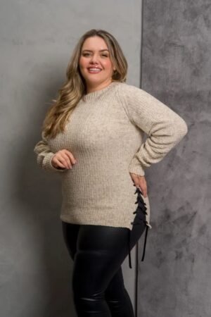 BLUSA GIULIANA MARQUES TRICOT AMARRACAO- 1531