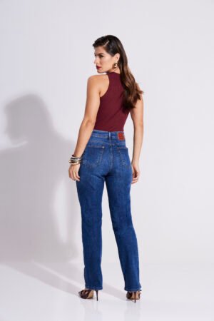 CALCA TEEZZ JEANS FEM RETA COS ALTO- 21847