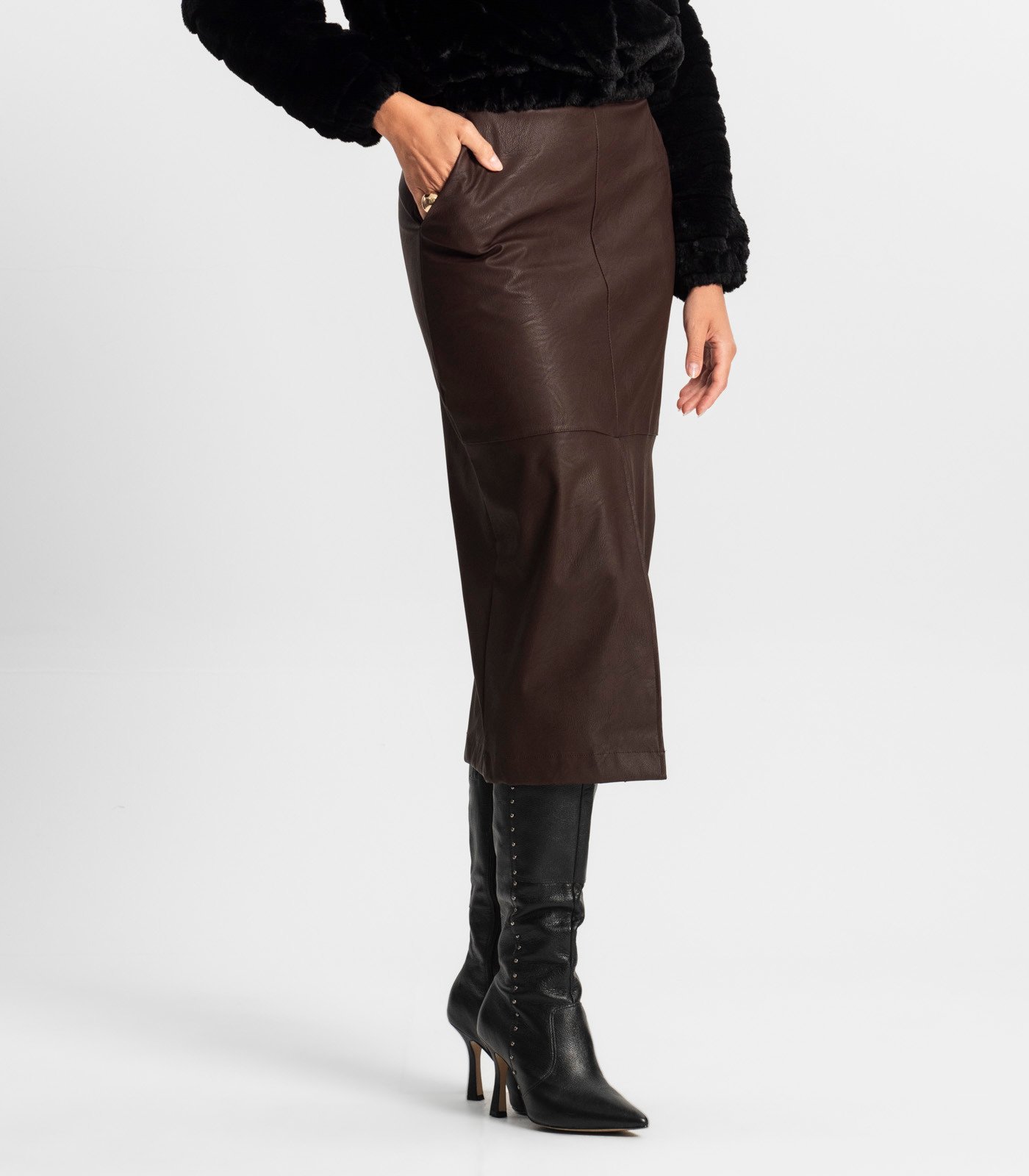 SAIA MIDI COURO SINTETICO ENDLESS - E15438 - Imagem 2