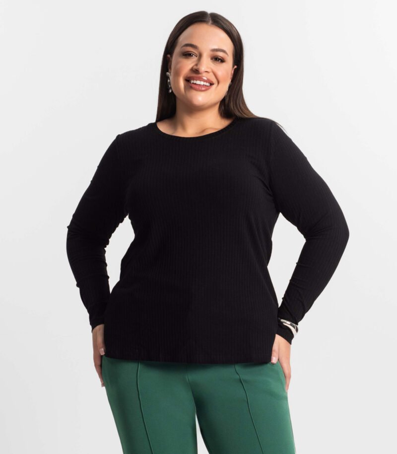 BLUSA CANELADA PLUS SIZE SECRET- S01105 - Imagem 7