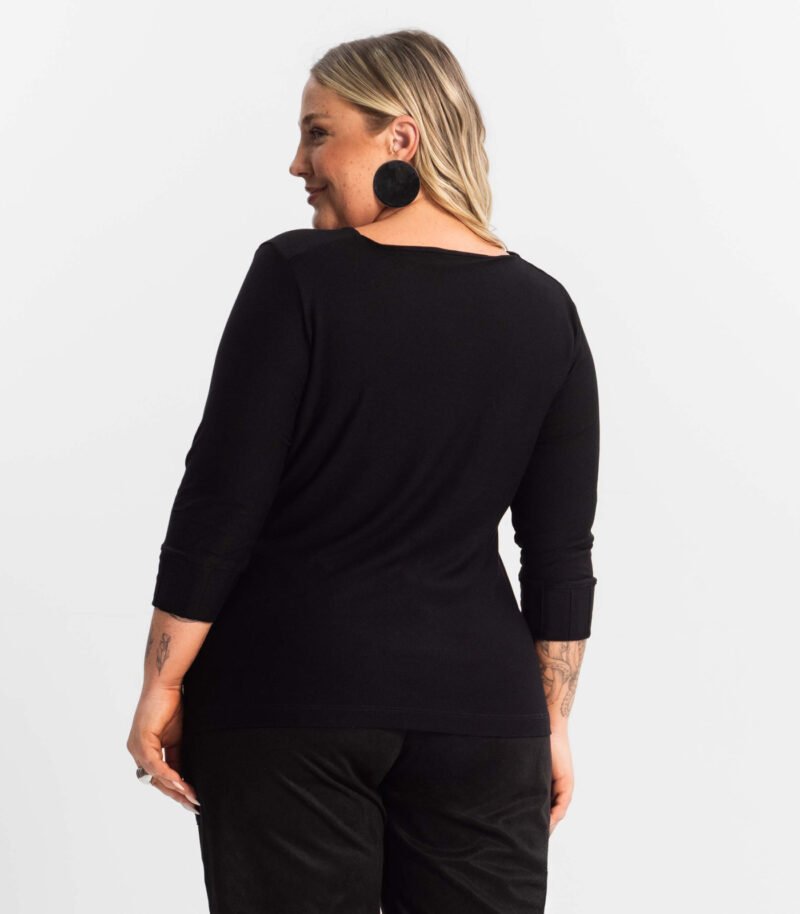 BLUSA MANGA 3/4 PLUS SIZE SECRET- S01736 - Imagem 2