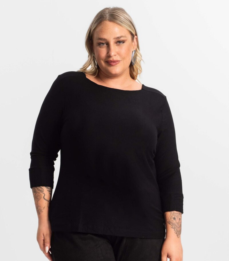 BLUSA MANGA 3/4 PLUS SIZE SECRET- S01736 - Imagem 3
