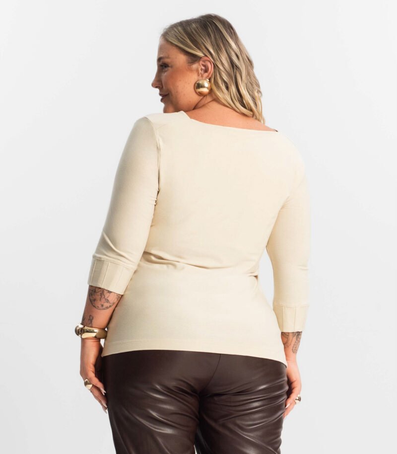 BLUSA MANGA 3/4 PLUS SIZE SECRET- S01736 - Imagem 7