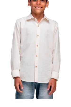 CAMISA MANGA LONGA MENINO MX72 - 12 BEGE - 25021