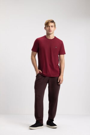 CAMISETA MEIA MALHA PENTEADA M AZUL FRANCA