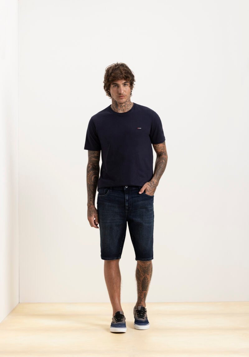 CAMISETA MEIA MALHA PENTEADA FICO