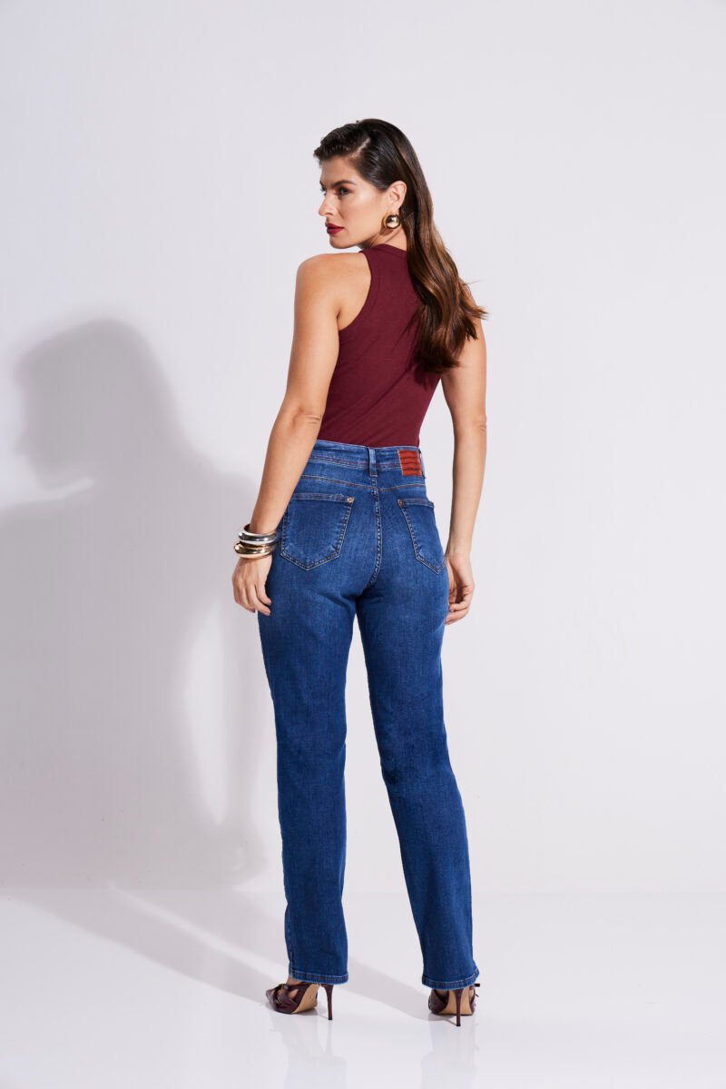 CALCA TEEZZ JEANS FEM RETA COS ALTO- 21847 - Imagem 128