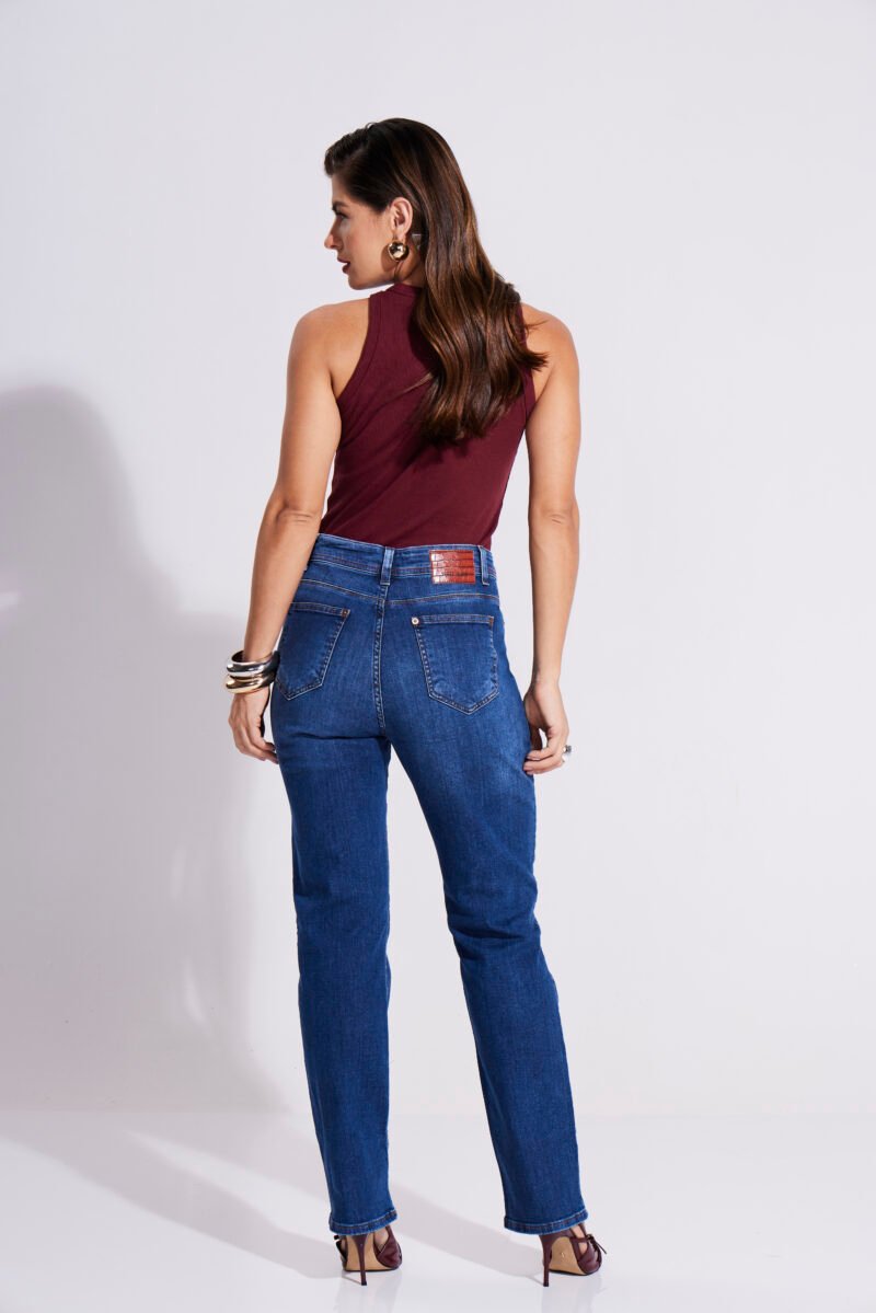 CALCA TEEZZ JEANS FEM RETA COS ALTO- 21847 - Imagem 144