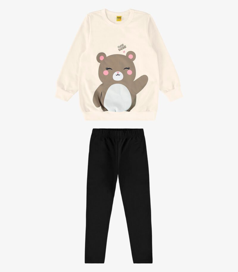 CONJUNTO INFANTIL MENINA ROVITEX - 8 OFF WHITE - 3139912 - Imagem 2