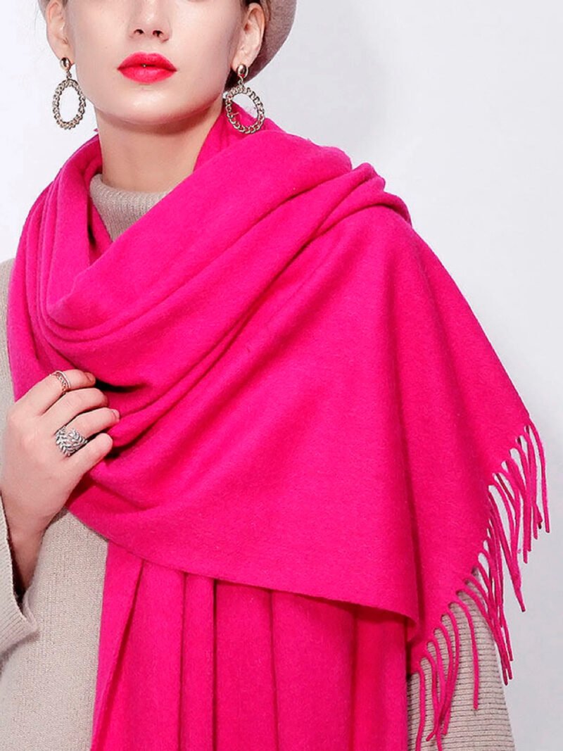 CASHMERE MING MODA - CACHECOL AMPLO ESTILO ECHARPE - Imagem 8