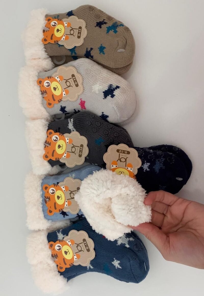 MEIA INFANTIL - FORRO PELUCIA - COLORIDAS - Imagem 3