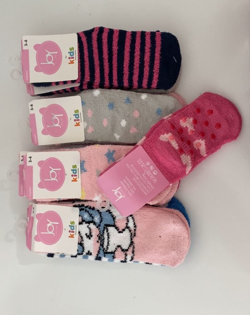 MEIA INFANTIL PELUCIA  JOY INTIME KIDS - COLORIDO