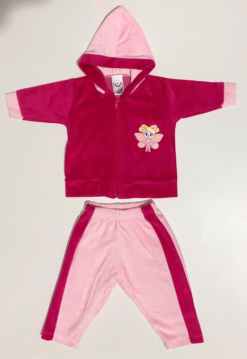 CONJUNTO PLUSH COM CAPUZ BORDADO TERMOCOLANTE BBABYNHA - 2863 - Imagem 2