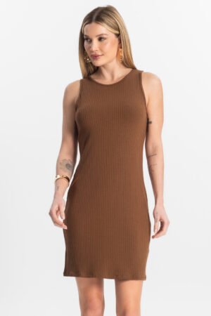 VESTIDO CURTO CANELADO ROVITEX - 917475