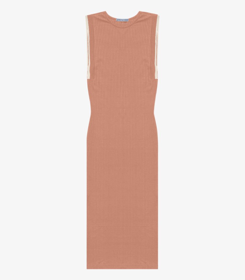 VESTIDO MIDI RIBANA CANELADA ENDLESS FEMININO - E15690 - Imagem 3