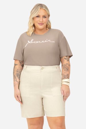 BLUSA VISCOSE PLUS SIZE SECRET GLAM - S01787