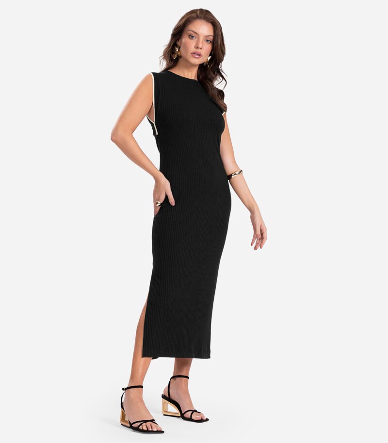 VESTIDO MIDI RIBANA CANELADA ENDLESS FEMININO - E15690 - Imagem 5