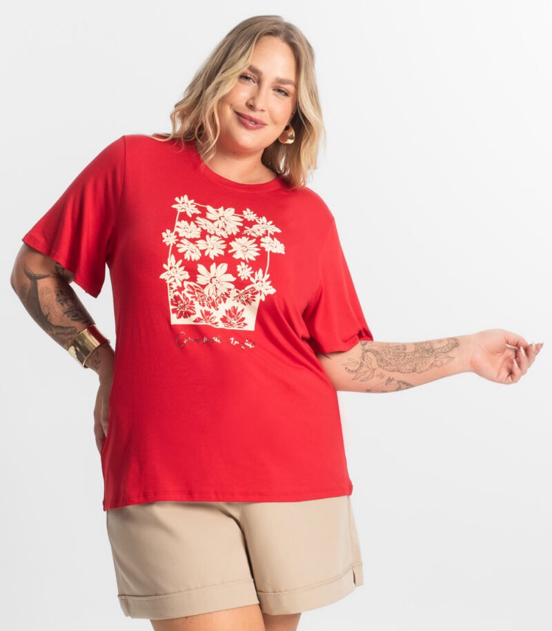 BLUSA FEMININA MANGA CURTA SECRET GLAM - S01798