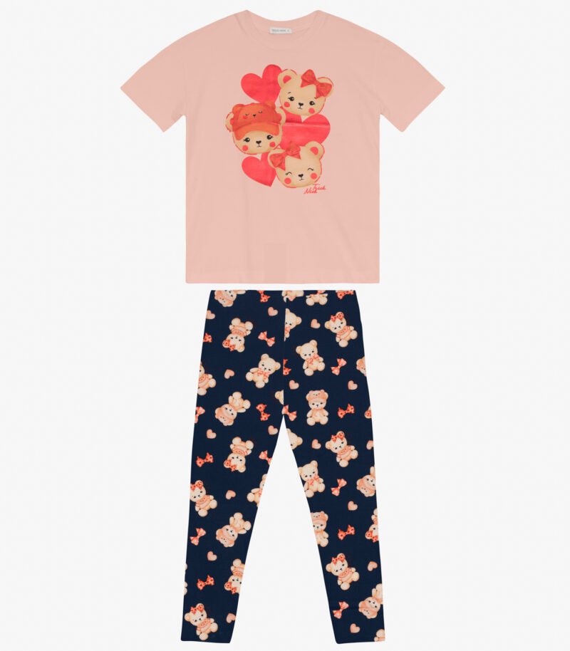 CONJUNTO INFANTIL MENINA CAMISETA E LEGGING TRICK NICK - 1135201 - Imagem 3