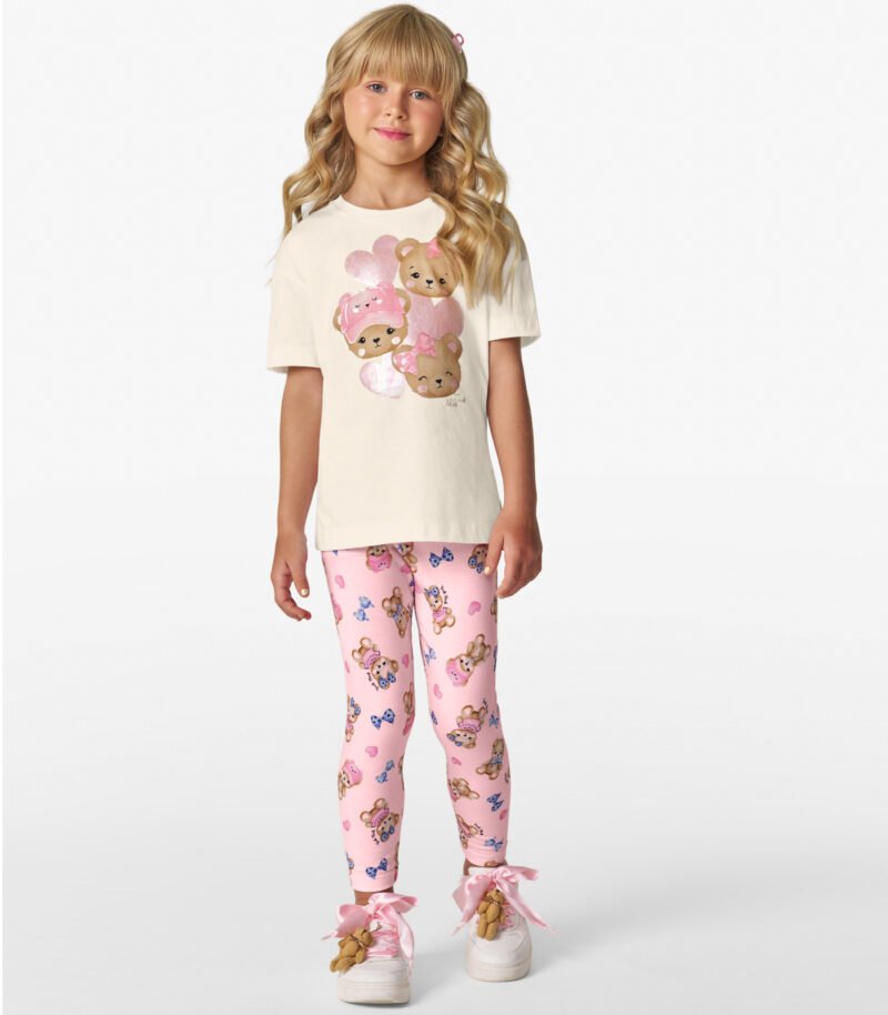 CONJUNTO INFANTIL MENINA CAMISETA E LEGGING TRICK NICK - 1135201 - Imagem 5