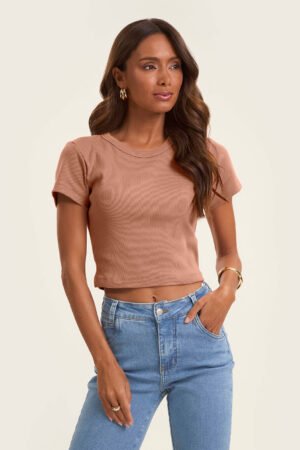 BLUSA CROPPED RIBANA BASICA ROVITEX - 917405