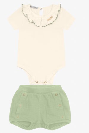 CONJUNTO BODY E CALCINHA COTTON BEBE MENINA TRICK NICK - 1134390