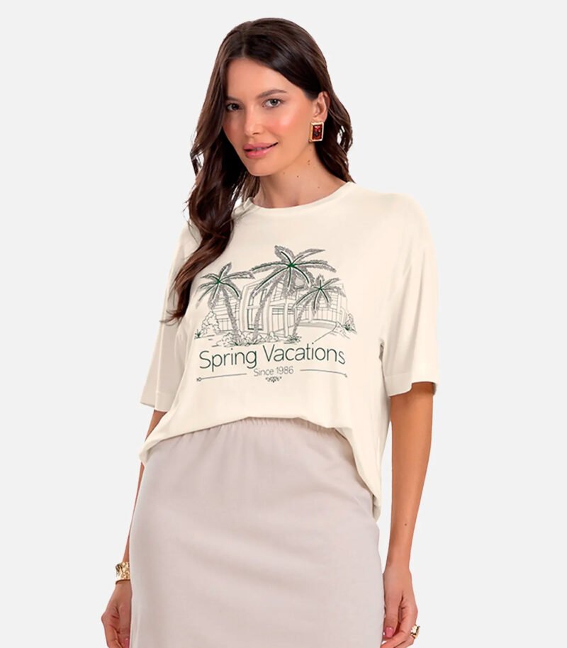 BLUSA FEMININA OVER ESTAMPA EM GLITTER ROVITEX - 6172415