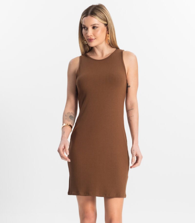 VESTIDO CURTO CANELADO ROVITEX - 917475 - Imagem 2
