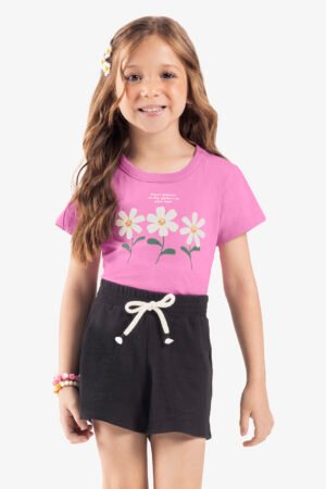 BLUSA FEMININA INFANTIL MANGA CURTA ROVI KIDS - 3140922