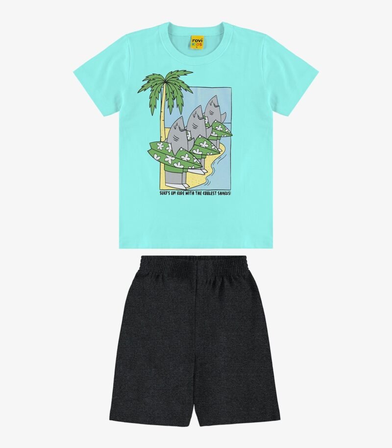CONJUNTO CAMISETA E BERMUDA MENINO ROVI KIDS - 3025531 - Imagem 15