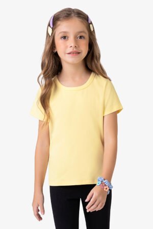 BLUSA MANGA CURTA INFANTIL MENINA BASICA TRICK NICK - 102123