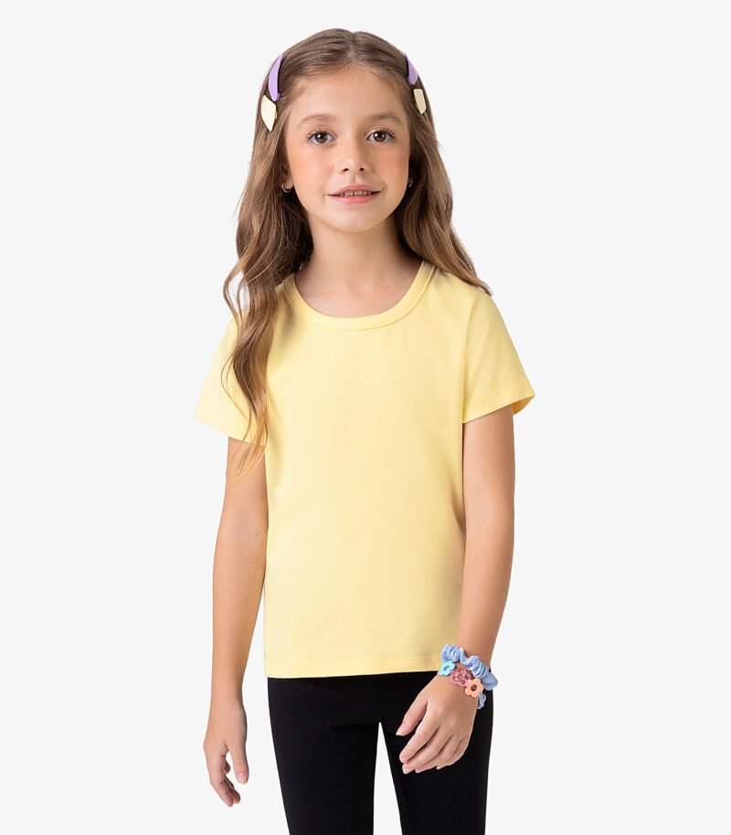 BLUSA MANGA CURTA INFANTIL MENINA BASICA TRICK NICK - 102123
