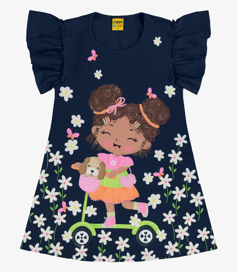 VESTIDO INFANTIL MANGA CURTA ROVI KIDS - 3141162
