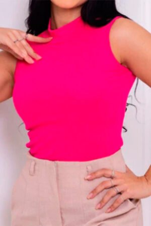 BLUSA CROPPED CANELADA BASICA LUNENDER - 0411