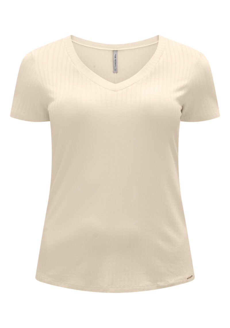 BLUSA MANGA CURTA CANELADA PLUS SIZE LUNENDER - 00461 - Imagem 5