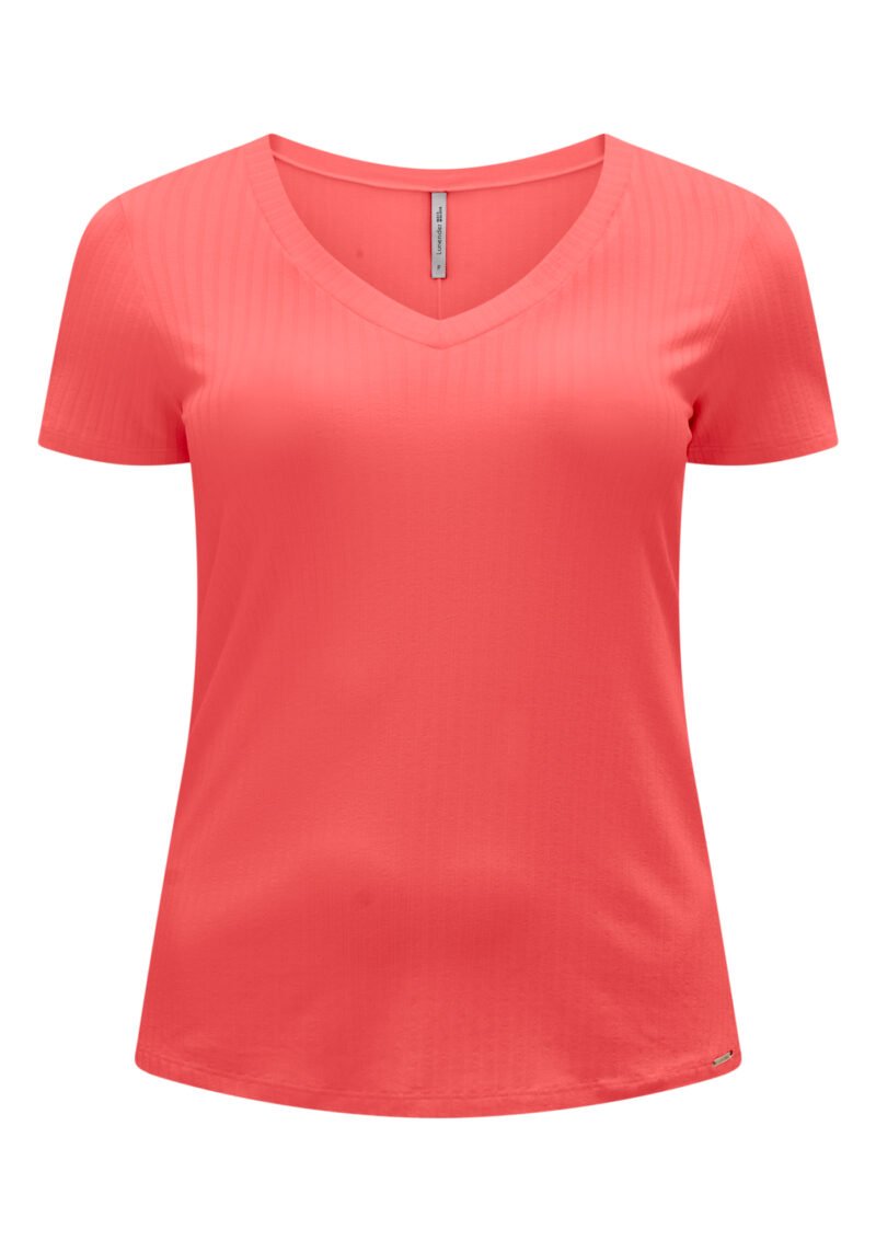 BLUSA MANGA CURTA CANELADA PLUS SIZE LUNENDER - 00461 - Imagem 7