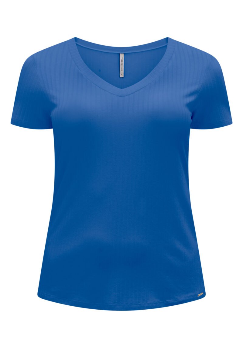 BLUSA MANGA CURTA CANELADA PLUS SIZE LUNENDER - 00461 - Imagem 8