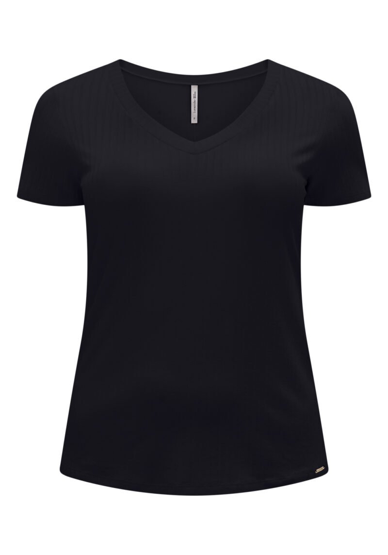 BLUSA MANGA CURTA CANELADA PLUS SIZE LUNENDER - 00461 - Imagem 10