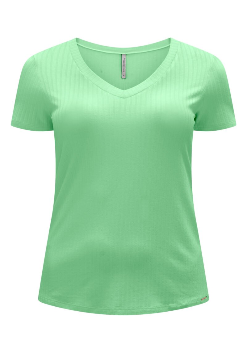 BLUSA MANGA CURTA CANELADA PLUS SIZE LUNENDER - 00461 - Imagem 11