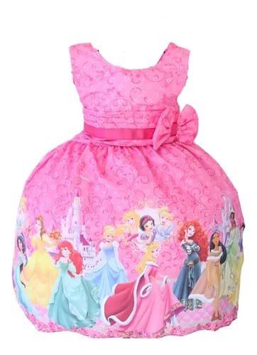 VESTIDO PRINCESA COR ROSA