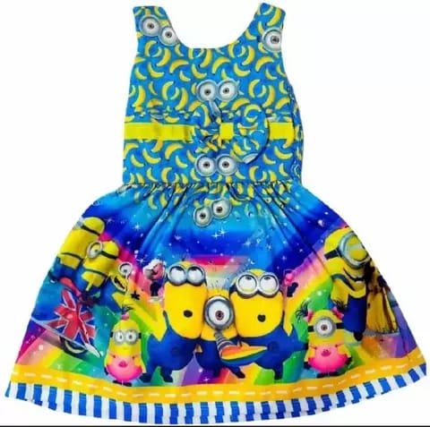 VESTIDO INFANTIL TEMATICOS MINIONS