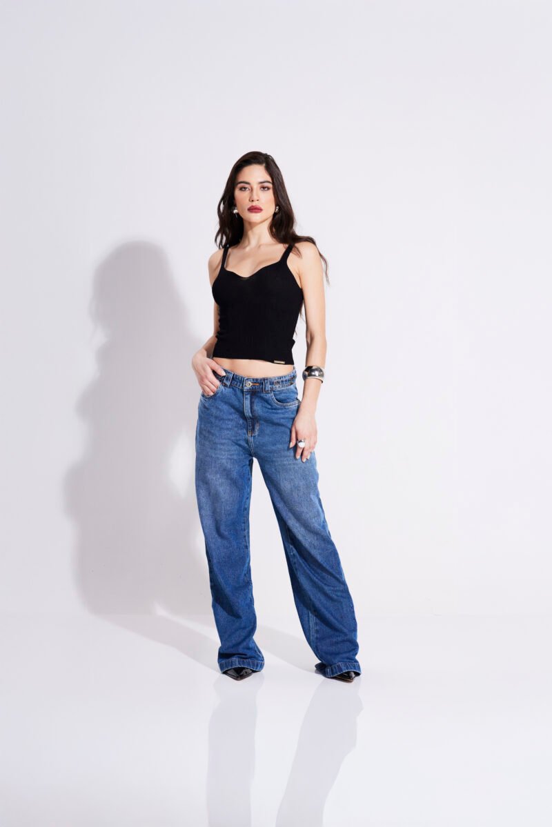 CALCA TEEZZ JEANS FEM WIDE LEG - TE21855 - Imagem 3