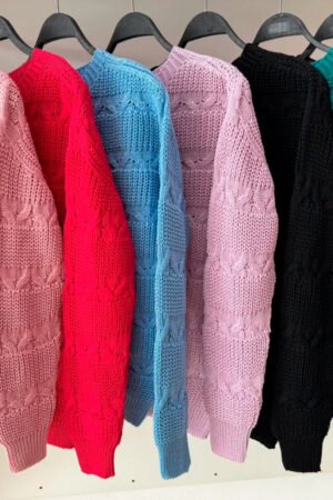 BLUSA tricot 2 cores GM 796 Tam  UNICO  MGIULIANA MARQUES TRICOT