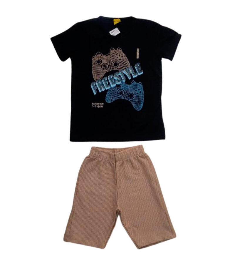 CONJUNTO CAMISETA E BERMUDA INFANTIL MENINO ROVI KIDS - L461 - Imagem 2