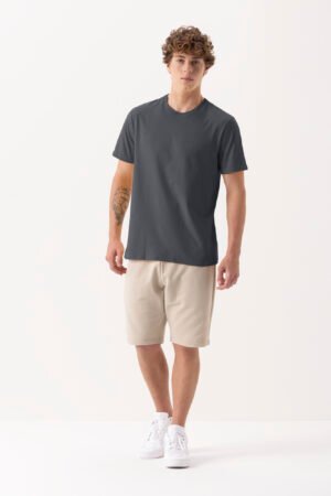 CAMISETA CINZA DEGOTE REDONDO 976 FICO. P
