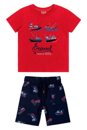 CONJUNTO INFANTIL MENINO MEIA MALHA TRICK NICK - 1015991