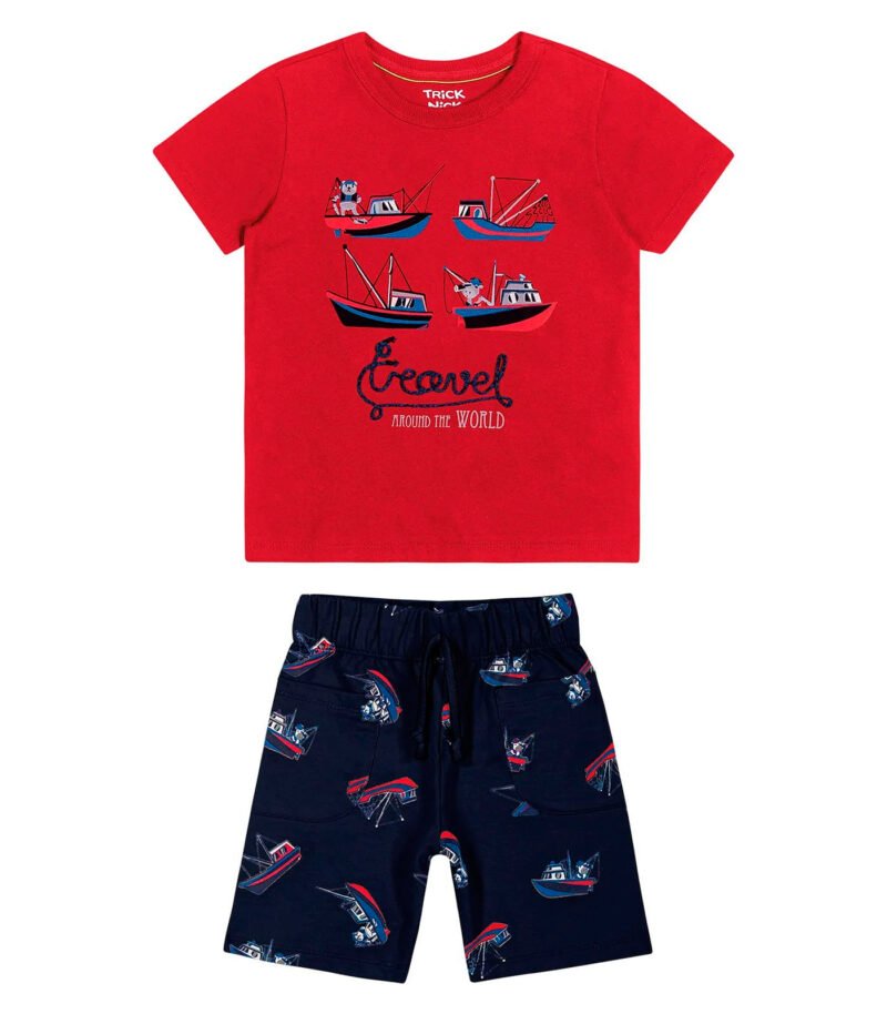 CONJUNTO INFANTIL MENINO MEIA MALHA TRICK NICK - 1015991