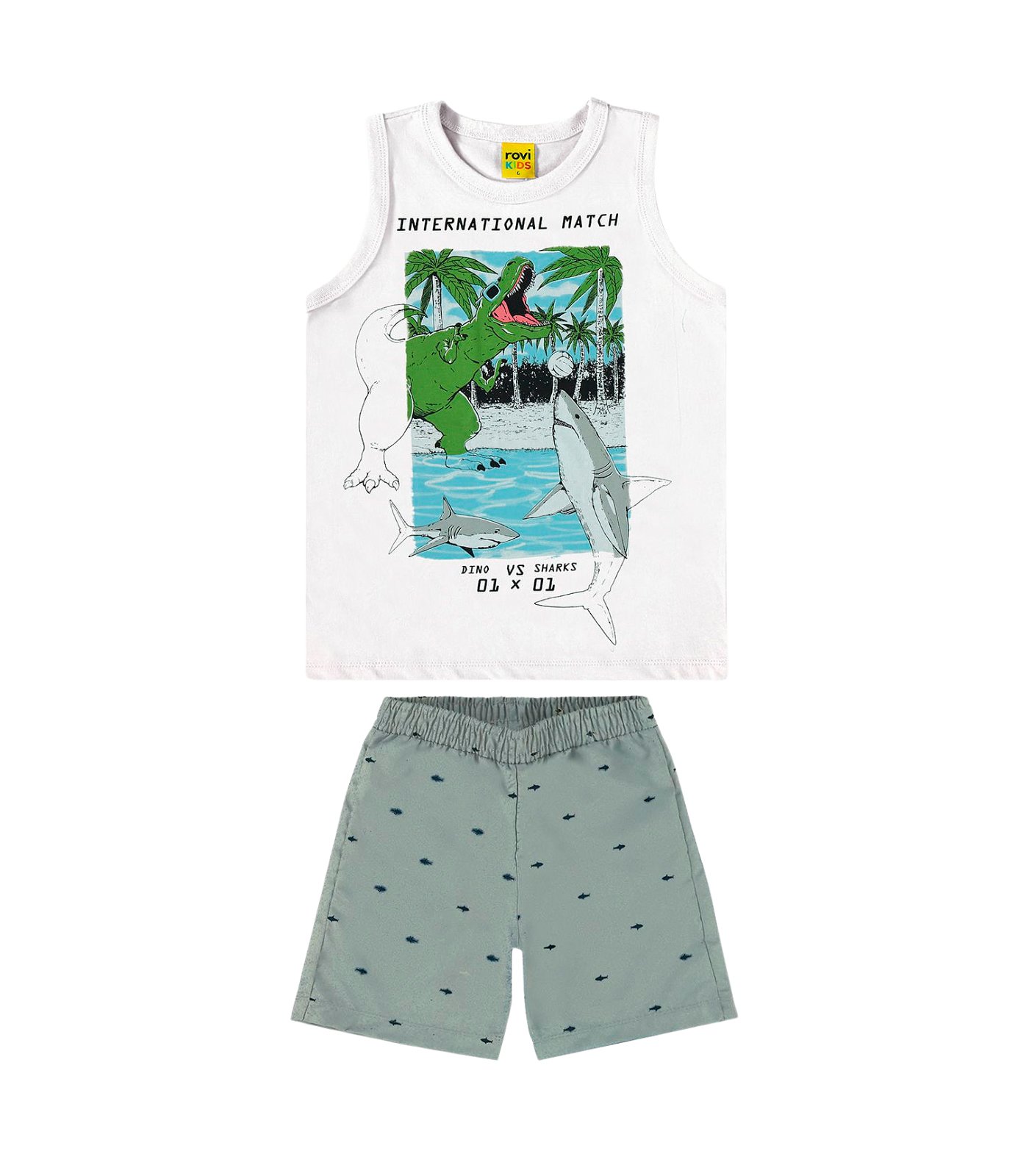 CONJUNTO INFANTIL MENIN ROVITEX DINO ISLAND - 3091553 - Imagem 2