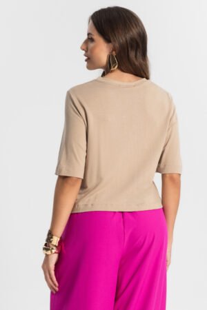 Blusa Feminina Manga Curta Secret Glam